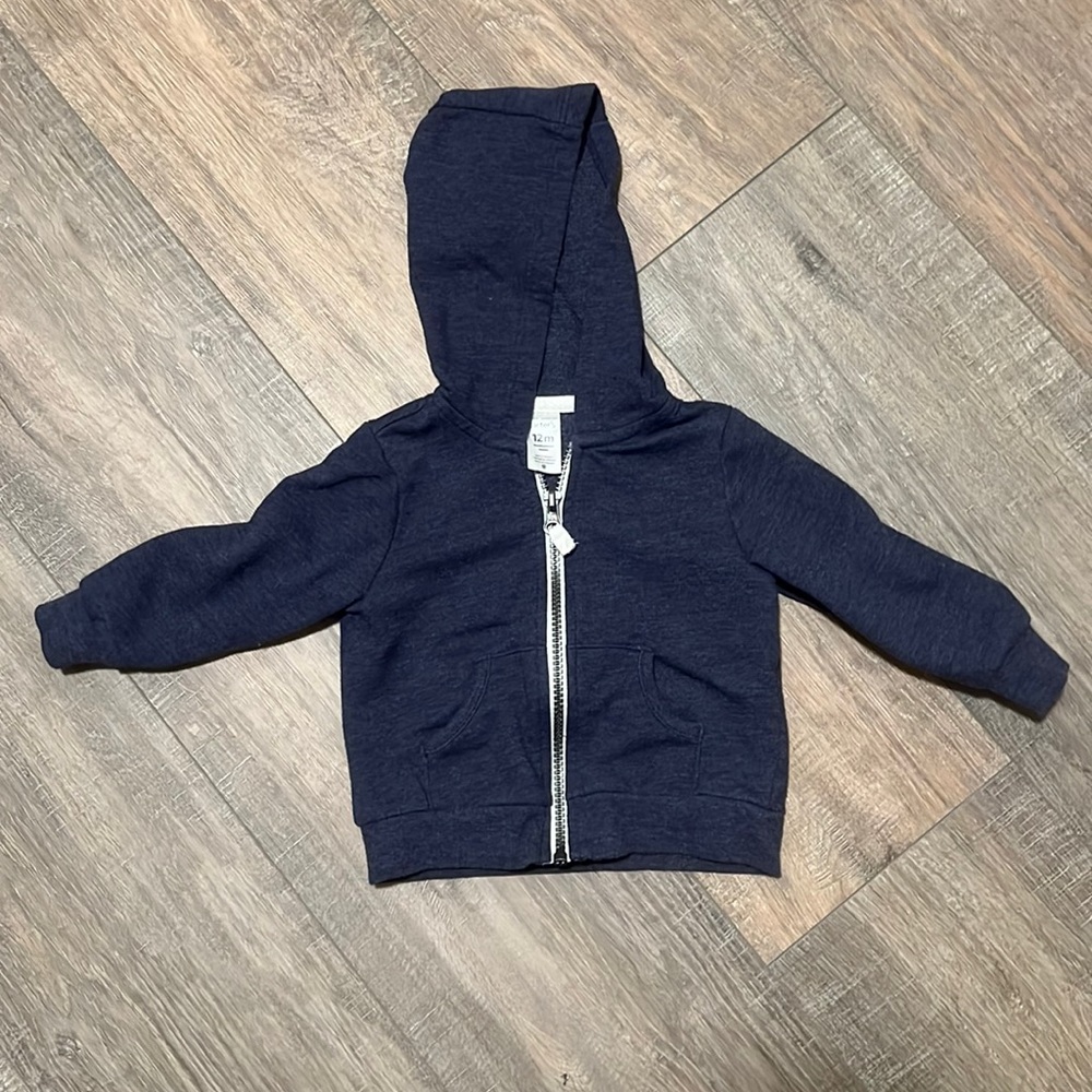 Carters 12 month hooded, zip jacket